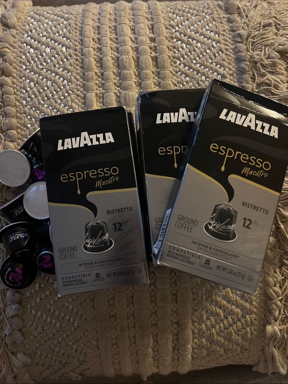 Lavazza Espresso Maestro Ristretto Aluminum Capsules Compatible with Nespresso